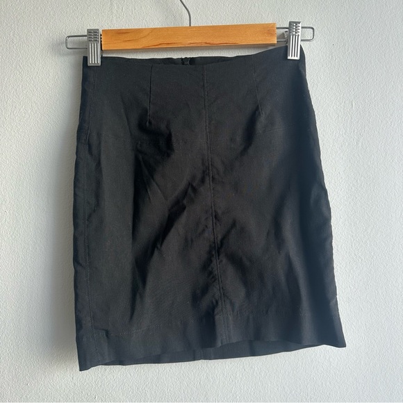 NWOT ZARA Basic High Rise Bodycon Mini Skirt in Black - Picture 6 of 10